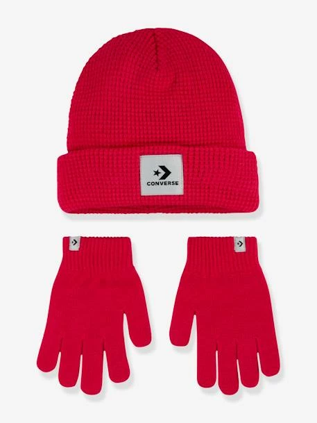 Beanie Set Gants + Bonnet CONVERSE Framboise - Converse 1 Beanie Set Gants + Bonnet CONVERSE Framboise - Converse