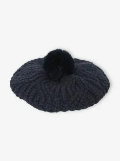 Alternative view of Béret Fille En Maille Torsadée Encre - Vertbaudet