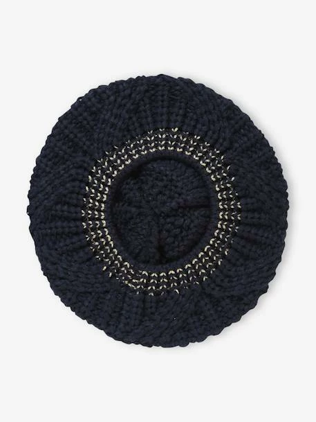Béret Fille En Maille Torsadée Encre - Vertbaudet 4 Béret Fille En Maille Torsadée Encre - Vertbaudet – Image 4