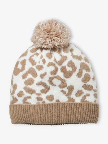 Bonnet Animalier En Maille Jacquard Beige - Vertbaudet 4 Bonnet Animalier En Maille Jacquard Beige - Vertbaudet – Image 4