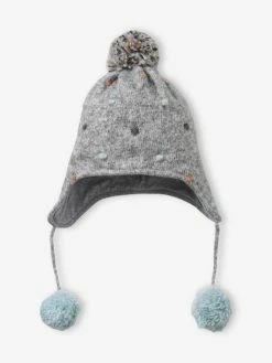 Alternative view of Bonnet Esprit Péruvien Fille Avec Pois En Relief Gris Chiné - Vertbaudet