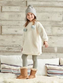 Bonnet Esprit Péruvien Fille Avec Pois En Relief Gris Chiné - Vertbaudet -cyrillus boutique bonnet esprit peruvien fille avec pois en relief 4