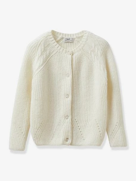 Cardigan Torsades Et Pointelle Fille CYRILLUS écru - Cyrillus 1 Cardigan Torsades Et Pointelle Fille CYRILLUS écru - Cyrillus