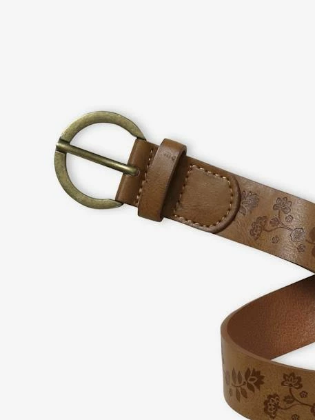 Ceinture à Fleurs Embossées Fille Brun - Vertbaudet 3 Ceinture à Fleurs Embossées Fille Brun - Vertbaudet – Image 3