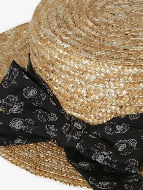Chapeau Aspect Paille Avec Ruban Imprimé Fille Sable - Vertbaudet 2 Chapeau Aspect Paille Avec Ruban Imprimé Fille Sable - Vertbaudet – Image 2
