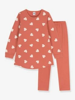 Chemise De Nuit Coeurs Et Legging Uni PETIT BATEAU Rose - Petit Bateau