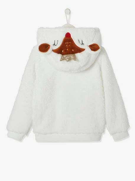 Coffret De Noël Fille Sweat à Capuche Biche Et Serre-tête Pailleté Ivoire - Vertbaudet 2 Coffret De Noël Fille Sweat à Capuche Biche Et Serre-tête Pailleté Ivoire - Vertbaudet – Image 2