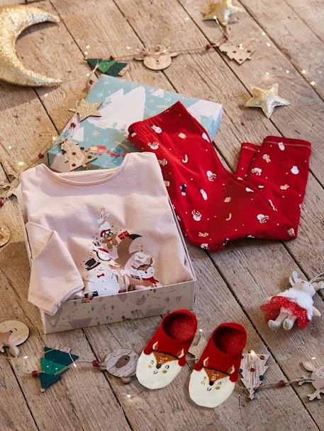 Coffret Noël Pyjama + Chaussettes Fille Rose - Vertbaudet 1 Coffret Noël Pyjama + Chaussettes Fille Rose - Vertbaudet