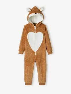 Combi-pyjama Renarde Fille Marron Clair - Vertbaudet