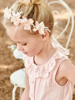 Couronne De Fleurs Fille Abricot - Vertbaudet