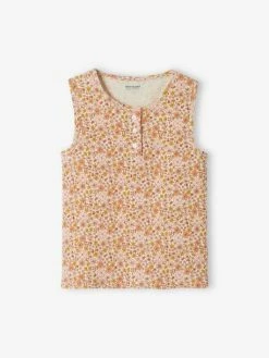 Débardeur à Fleurs Maille Côtelée Fille écru - Vertbaudet 9 Débardeur à Fleurs Maille Côtelée Fille écru - Vertbaudet -cyrillus boutique debardeur a fleurs maille cotelee fille 3