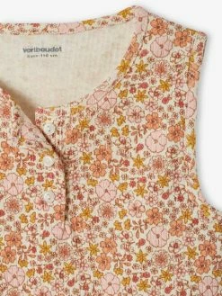 Débardeur à Fleurs Maille Côtelée Fille écru - Vertbaudet 11 Débardeur à Fleurs Maille Côtelée Fille écru - Vertbaudet -cyrillus boutique debardeur a fleurs maille cotelee fille 5