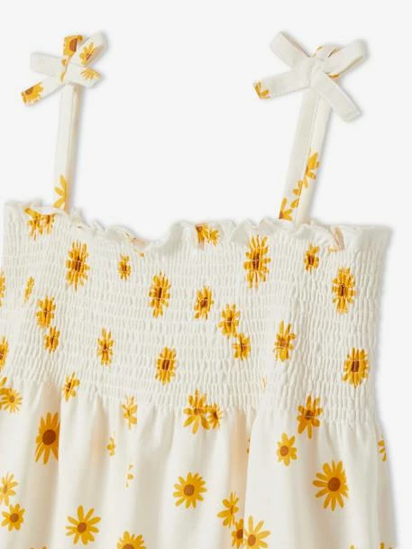 Débardeur à Smocks Imprimé Fille Rose Nude - Vertbaudet 3 Débardeur à Smocks Imprimé Fille Rose Nude - Vertbaudet – Image 3