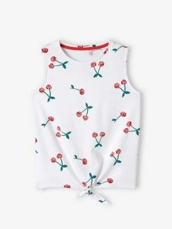 Débardeur Imprimé à Nouette Fille Bleu Grisé - Vertbaudet