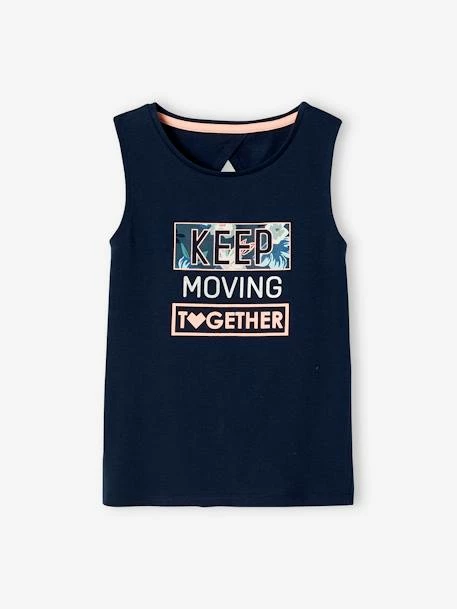 Débardeur Sport Dos Nu Fille Marine - Vertbaudet 1 Débardeur Sport Dos Nu Fille Marine - Vertbaudet