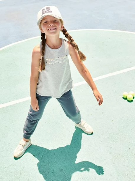 Débardeur Sport Fille Gris Chiné - Vertbaudet 6 Débardeur Sport Fille Gris Chiné - Vertbaudet – Image 6