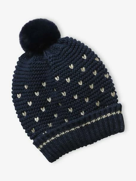 Ensemble Bonnet + Snood + Gants Coeurs Fille Encre Imprimé - Vertbaudet 4 Ensemble Bonnet + Snood + Gants Coeurs Fille Encre Imprimé - Vertbaudet – Image 4