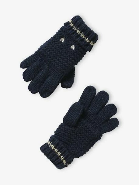 Ensemble Bonnet + Snood + Gants Coeurs Fille Encre Imprimé - Vertbaudet 5 Ensemble Bonnet + Snood + Gants Coeurs Fille Encre Imprimé - Vertbaudet – Image 5