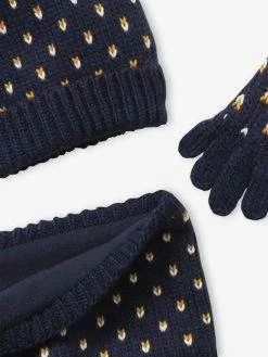 Ensemble Bonnet + Snood + Gants Coeurs Fille BASICS Encre Imprimé - Vertbaudet 11 Ensemble Bonnet + Snood + Gants Coeurs Fille BASICS Encre Imprimé - Vertbaudet -cyrillus boutique ensemble bonnet snood gants coeurs fille basics 5