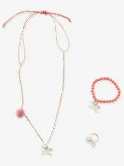 Ensemble Collier, Bracelet Et Bague Licorne Fille Lot Rose Bisou - Vertbaudet