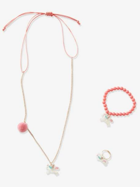 Ensemble Collier, Bracelet Et Bague Licorne Fille Lot Rose Bisou - Vertbaudet 1 Ensemble Collier, Bracelet Et Bague Licorne Fille Lot Rose Bisou - Vertbaudet