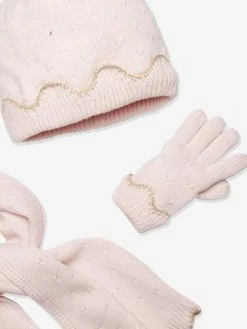 Ensemble Fille Bonnet + écharpe + Gants Rose - Vertbaudet -cyrillus boutique ensemble fille bonnet echarpe gants 2