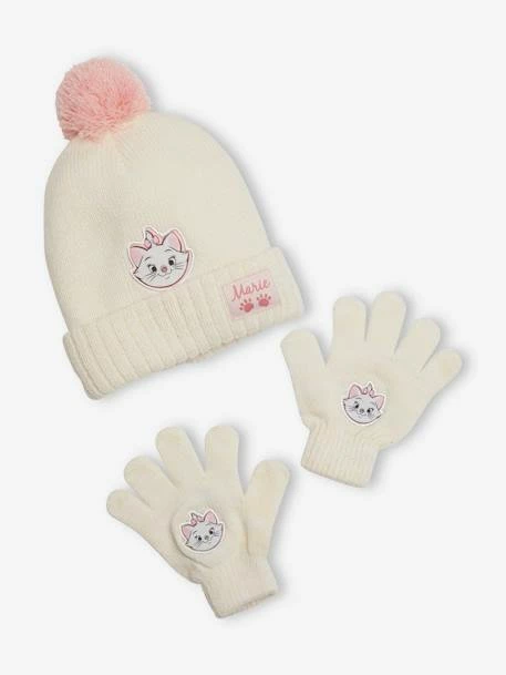 Ensemble Fille Disney® Marie Les Aristochats Bonnet + Gants Beige Chiné Et Rose - Disney 1 Ensemble Fille Disney® Marie Les Aristochats Bonnet + Gants Beige Chiné Et Rose - Disney