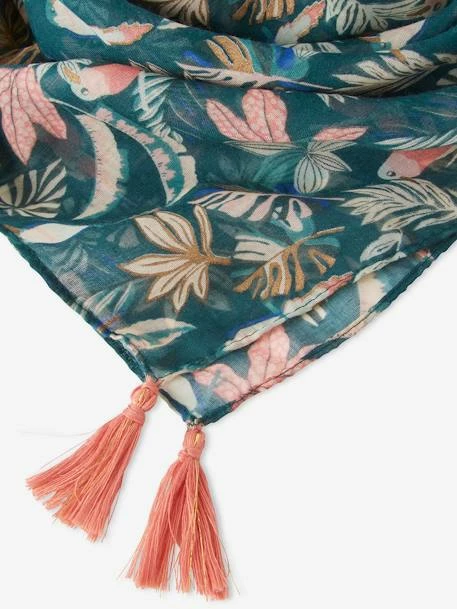 Foulard Imprimé Exotique Fille Vert Imprimé - Vertbaudet 2 Foulard Imprimé Exotique Fille Vert Imprimé - Vertbaudet – Image 2