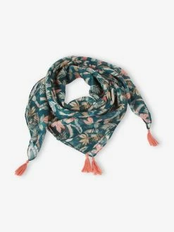Foulard Imprimé Exotique Fille Vert Imprimé - Vertbaudet