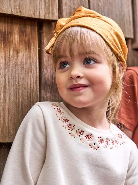 Foulard Imprimé Fleuri Fille Caramel Imprimé - Vertbaudet 2 Foulard Imprimé Fleuri Fille Caramel Imprimé - Vertbaudet – Image 2