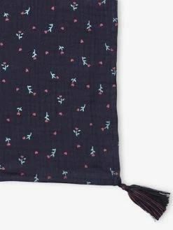 Foulard Imprimé Fleuri Fille Dark Bleu Indigo Imprimé - Vertbaudet -cyrillus boutique foulard imprime fleuri fille 7