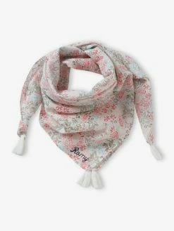 Alternative view of Foulard Imprimé Fleuri Personnalisable Fille écru - Vertbaudet