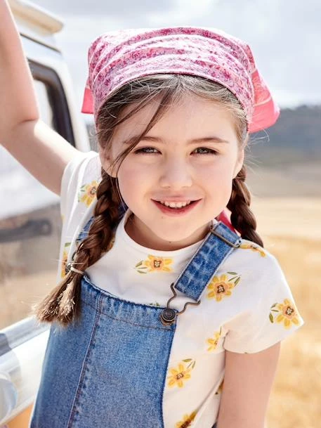 Foulard Personalisable à Imprimé Fleuri Fille Rose Imprimé - Vertbaudet 1 Foulard Personalisable à Imprimé Fleuri Fille Rose Imprimé - Vertbaudet