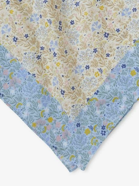 Foulard Personnalisable Imprimé Fleuri Fille Bleu Ciel - Vertbaudet 4 Foulard Personnalisable Imprimé Fleuri Fille Bleu Ciel - Vertbaudet – Image 4