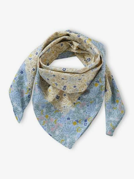 Foulard Personnalisable Imprimé Fleuri Fille Bleu Ciel - Vertbaudet 1 Foulard Personnalisable Imprimé Fleuri Fille Bleu Ciel - Vertbaudet