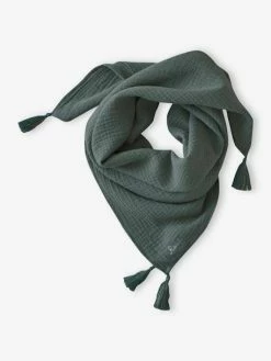 Alternative view of Foulard Uni Personnalisable à Pompons Fille Rose Pâle - Vertbaudet