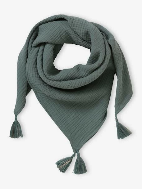 Foulard Uni Personnalisable à Pompons Fille Rose Pâle - Vertbaudet 1 Foulard Uni Personnalisable à Pompons Fille Rose Pâle - Vertbaudet