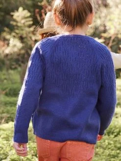 Gilet Ajouré Maille Mousseuse Fille Bleu - Vertbaudet 9 Gilet Ajouré Maille Mousseuse Fille Bleu - Vertbaudet -cyrillus boutique gilet ajoure maille mousseuse fille 4