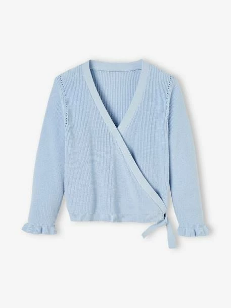 Gilet Cache-coeur Fille Bleu Ciel - Vertbaudet 1 Gilet Cache-coeur Fille Bleu Ciel - Vertbaudet