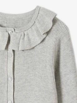 Gilet Court à Collerette Fille Gris Clair - Vertbaudet 11 Gilet Court à Collerette Fille Gris Clair - Vertbaudet -cyrillus boutique gilet court a collerette fille 5