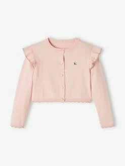 Gilet Court à Volants Fille Rose - Vertbaudet 10 Gilet Court à Volants Fille Rose - Vertbaudet -cyrillus boutique gilet court a volants fille 4
