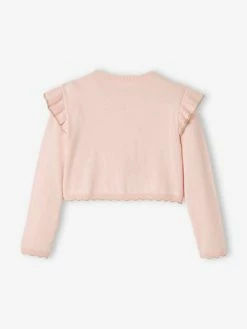 Gilet Court à Volants Fille Rose - Vertbaudet 11 Gilet Court à Volants Fille Rose - Vertbaudet -cyrillus boutique gilet court a volants fille 5
