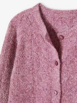 Gilet En Maille Fantaisie Ajourée Fille Prune - Vertbaudet 7 Gilet En Maille Fantaisie Ajourée Fille Prune - Vertbaudet -cyrillus boutique gilet en maille fantaisie ajouree fille 3