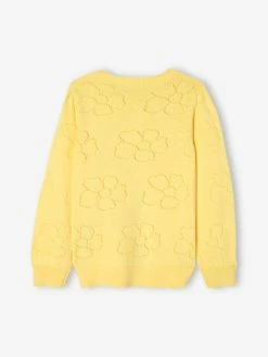 Gilet Maille Ajourée Motifs Fleurs Fille Jaune - Vertbaudet 10 Gilet Maille Ajourée Motifs Fleurs Fille Jaune - Vertbaudet -cyrillus boutique gilet maille ajouree motifs fleurs fille 4