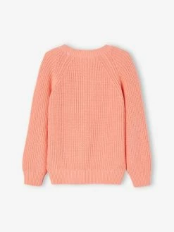 Alternative view of Gilet Maille Perlée Fille Corail - Vertbaudet