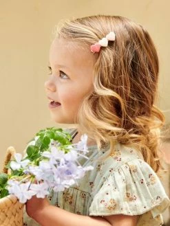 Alternative view of Lot De 2 Barrettes Fille Coeurs Rose - Vertbaudet