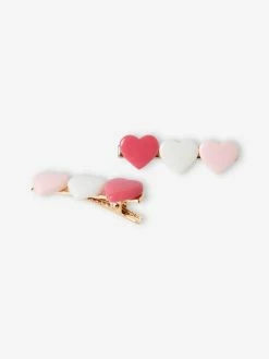 Lot De 2 Barrettes Fille Coeurs Rose - Vertbaudet -cyrillus boutique lot de 2 barrettes fille coeurs 4