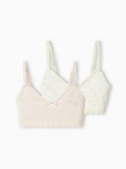 Lot De 2 Brassières Coeurs Fille Lilas - Vertbaudet