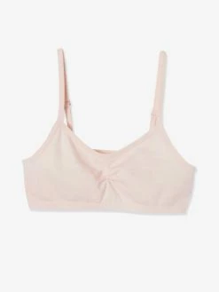 Alternative view of Lot De 2 Brassières Fille En Microfibre Rose Clair Uni - Vertbaudet