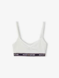 Alternative view of Lot De 2 Brassières Unies Fille Lot Blanc Et Bleu - Vertbaudet